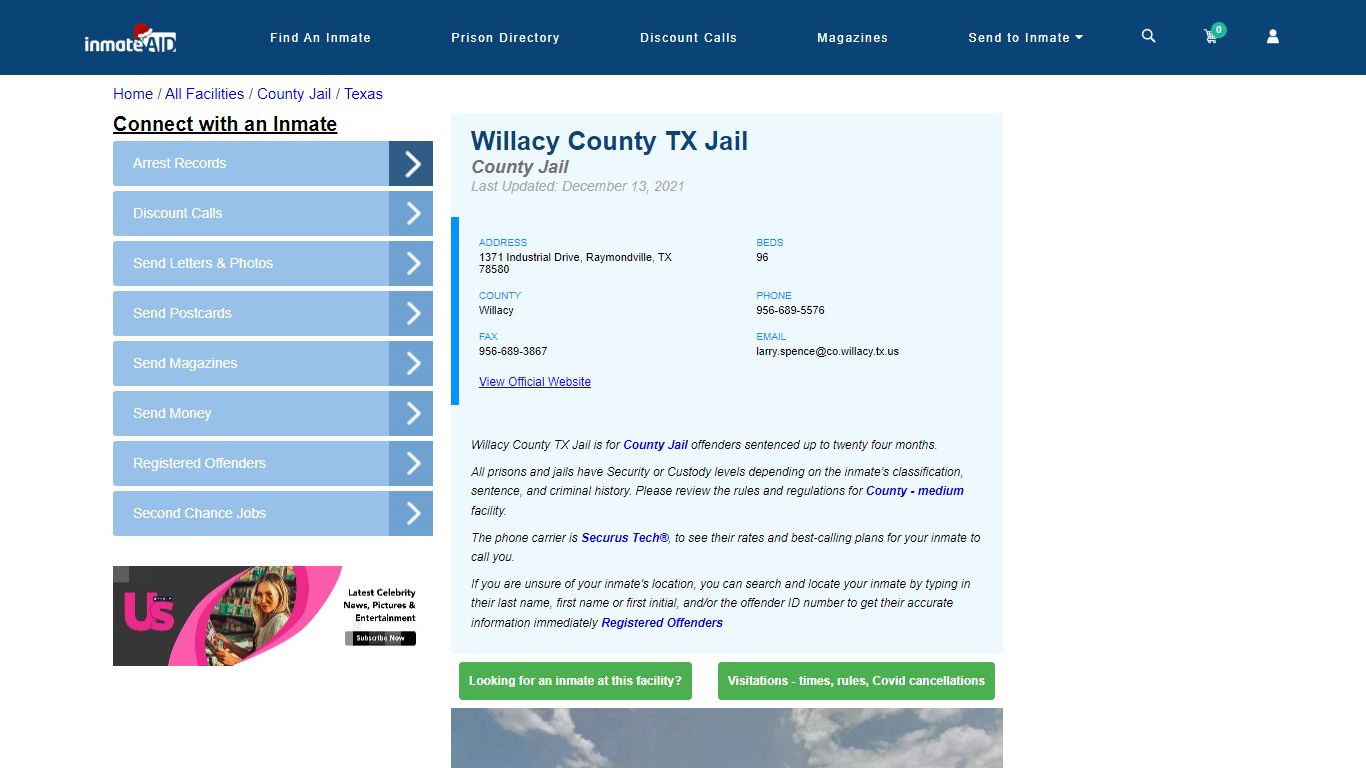 Willacy County TX Jail - Inmate Locator - Raymondville, TX