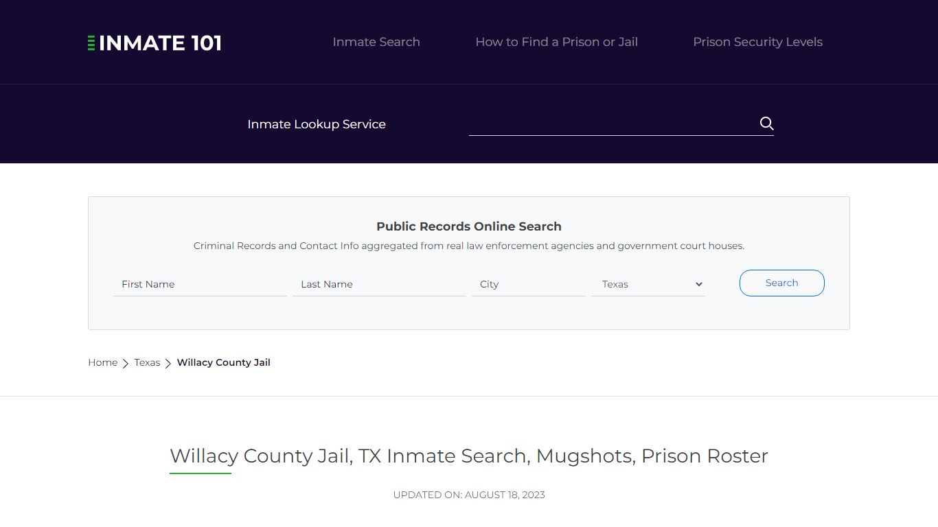 Willacy County Jail, TX Inmate Search, Mugshots, Prison Roster
